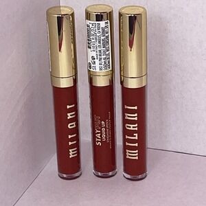 3 Tubes Milani Stay Put Liquid Lip Longwear Lipstick (0.10fl/3.2ml) #190 We Stan